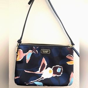 Kate Spade Dawn, triple gusseted Paper Rose crossbody bag in good used condition